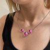 27668 1 stribrny nahrdelnik se swarovski krystaly ruzovy kulaty 32033 3 fuchsia