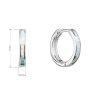 27908 2 stribrne nausnice krouzky se syntetickym opalem bile 11403 1 white