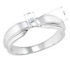 Stříbrný prsten s jedním zirkonem bílý 885029.1 (Velikost 48 (ø15,3 mm))