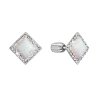 29570 stribrne nausnice pecka se syntetickym opalem a krystaly preciosa bily kosoctverec 31318 1 white