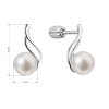 29651 2 stribrne nausnice pecky s ricni perlou bila 21102 1b