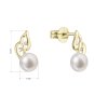 31814 5 zlate 14 karatove nausnice s ricni perlou a brilianty 91pb00043
