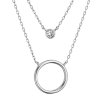 32666 stribrny nahrdelnik dvajity retizek krouzek a zirkon 12111 1