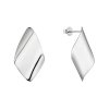 Stříbrné náušnice lesklé kosočtverce 61082