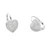 Stříbrné náušnice třpytivé srdce 11714.1