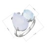 Stříbrný prsten akvamarín a modrý chalcedon 15025.3