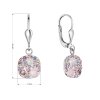 Stříbrné visací náušnice se Swarovski krystaly 31320.3 magic rose