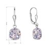 Stříbrné visací náušnice se Swarovski krystaly 31320.3 violet