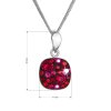 Stříbrný náhrdelník se Swarovski krystaly 32088.3 cherry