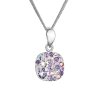 Stříbrný náhrdelník se Swarovski krystaly 32088.3 sviolet