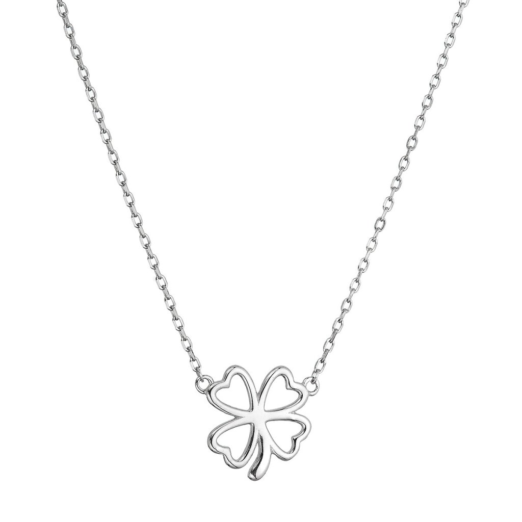 33481 stribrny nahrdelnik ctyrlistek 62036