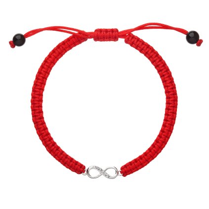 26273 kabbalah náramok proti uhranutiu stribrne nekonecno 13002 3 cerveny