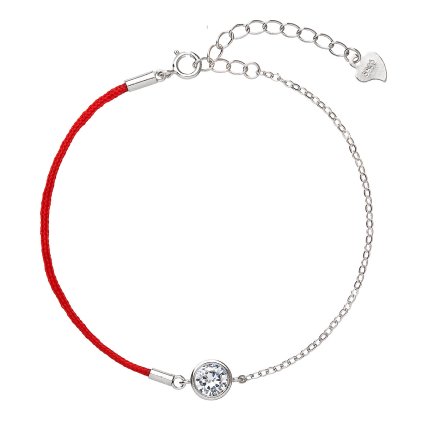 26282 kabbalah náramok proti uhranutiu stribrny guľaty krystaly 13004 3 cerveny