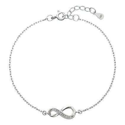 26393 stribrny naramok so zirkónmi nekonecno 13009 1