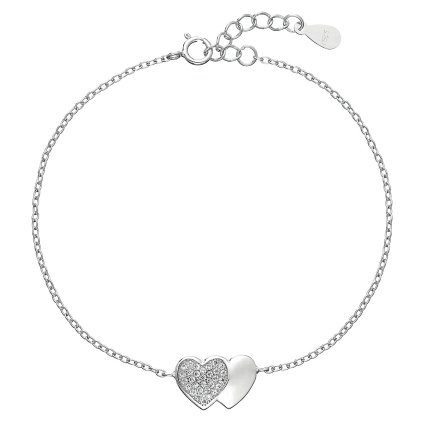 26396 stribrny naramok so zirkónmi srdca 13010 1