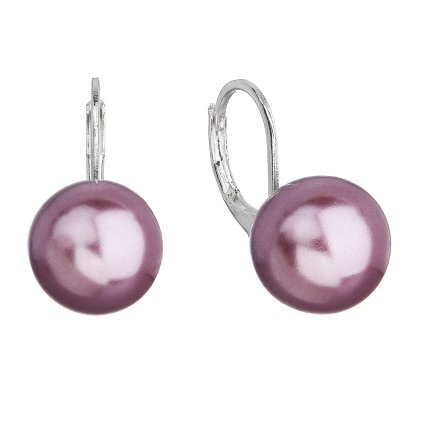 26573 bizutérne visiace náusnice s fialovou syntetickou perlou 71122 3
