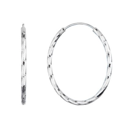 27350 stribrne nausnice kruhy s ozdobnym prelisovanim 61007
