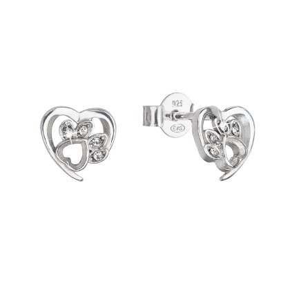 27410 stribrne nausnice kôstky s kryštálmi preciosa psy labky 31307 1