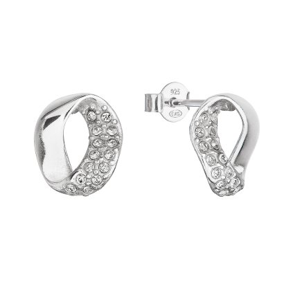 27413 stribrne náusnice kôstky s kryštálmi swarovski oválne 31308 1