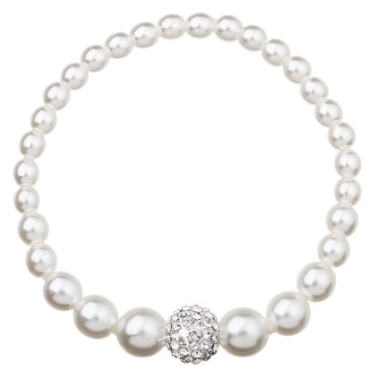 27710 perlový náramok biely s preciosa kryštálmi 33063 1