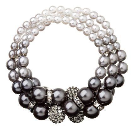 27713 perlový náramok sedy s preciosa kryštálmi 33064 3