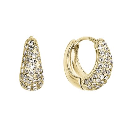27791 strieborne pozlátené náusnice kruhy so swarovski kryštálmi biele 31306 1 gold