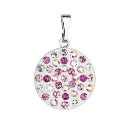28298 prívesok bizutéria so swarovski kryštálmi ružové guľaty 54021 3 rose