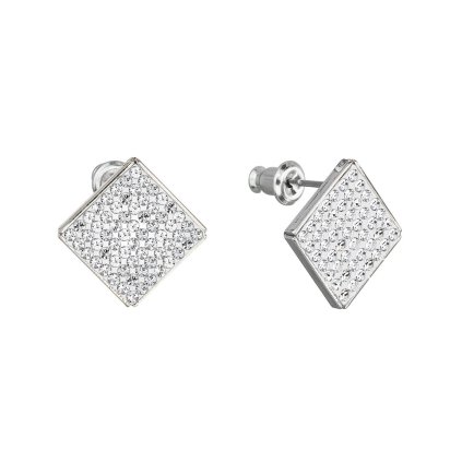 28661 nausnice bizutéria s preciosa kryštálmi kosoštvorec biela 51077 1 crystal