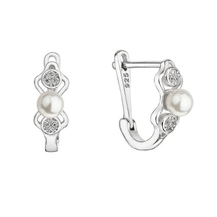 29048 stribrne nausnice jemne s malou bielou ricnou perlou 21068 1
