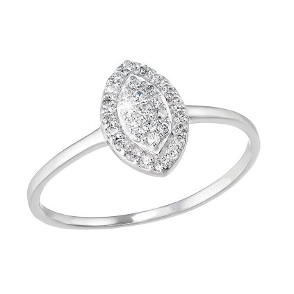 Strieborný prsteň so zirkónmi biely 885004.1 (Veľkosť 48 (ø15,3 mm))