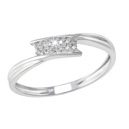 Strieborný prsteň so zirkónmi biely 885005.1 (Veľkosť 48 (ø15,3 mm))