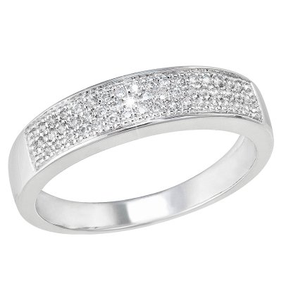 Strieborný prsteň so zirkónmi biely 885028.1 (Veľkosť 48 (ø15,3 mm))