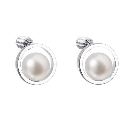 29321 stribrne nausnice kôstky s bielou ricnou perlou 21041 1b