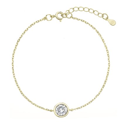 29363 pozlátený náramok retiazok s jedným zirkónom 13025 1