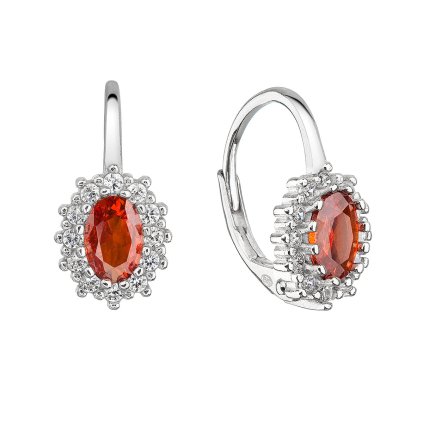 29369 stribrne nausnice s cervenym zirkónom oval 11408 3 hyacith