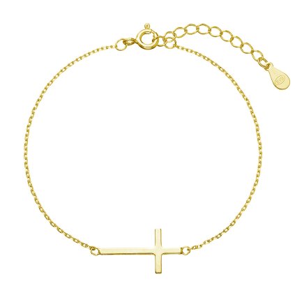 29426 pozlátený strieborný náramok s väčším kríkom 63008