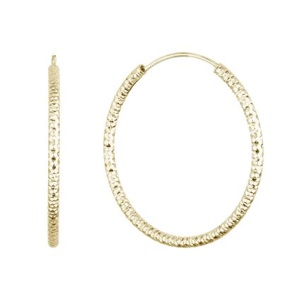 29444 pozlátené strieborné náusnice kruhy s ozdobným prelisovaním 61006