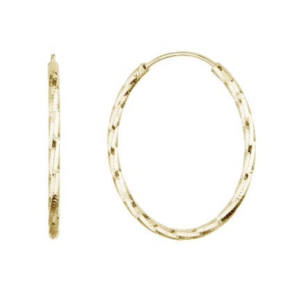 29447 pozlátené strieborné náusnice kruhy s ozdobným prelisovaním 61007