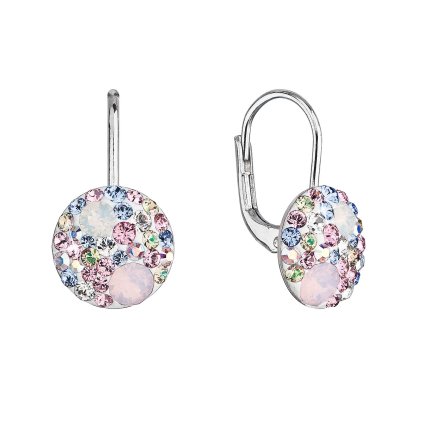 29474 stribrne nausnice visiace s kryštálmi swarovski ruzove jemne 31315 3 magic rose