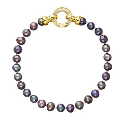 29537 perlový náramok z pravých riečnych perál modrý 23001 3 dk peacock