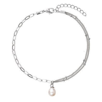 29828 perlovy náramok z pravou ricnou perlou oval biely 23014 1