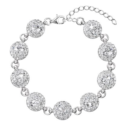 17597 stribrny náramok so swarovski kryštálmi biely 33048 1
