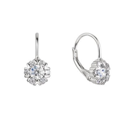 29882 strieborné náusnice detské guľaté so zirkónmi 11474 1 crystal