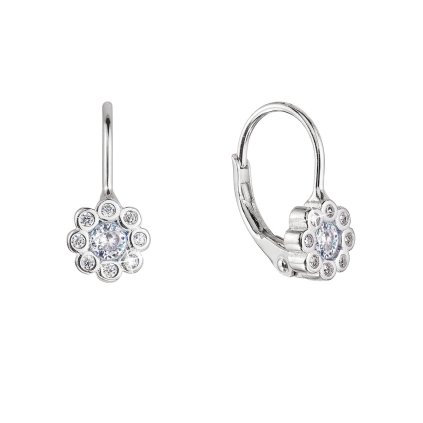 29900 stribrne nausnice detske kyticky so zirkónmi 11476 1 crystal