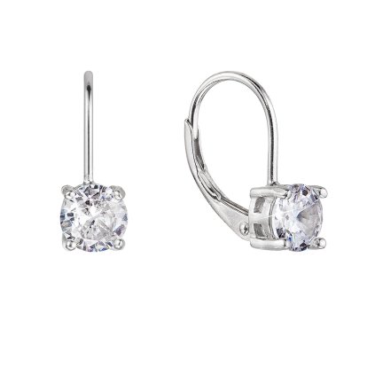 29912 strieborné náusnice detské guľaté so zirkónmi 11477 1 crystal