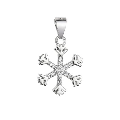 30053 stribrny prívesok vlocka so zirkónmi 14005 1