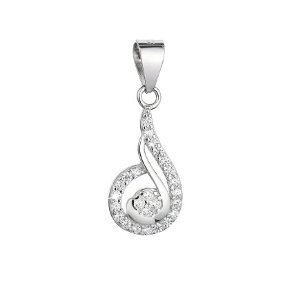 30059 stribrny prívesok slza so zirkónmi 14007 1