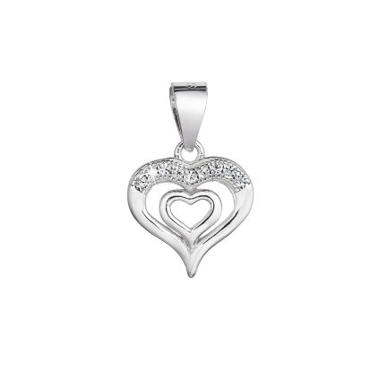 30065 stribrny prívesok dve srdcia so zirkónmi 14011 1