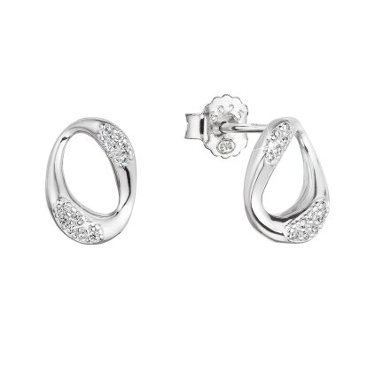 30164 stribrne nausnice kôstky oval so zirkónmi 11423 1