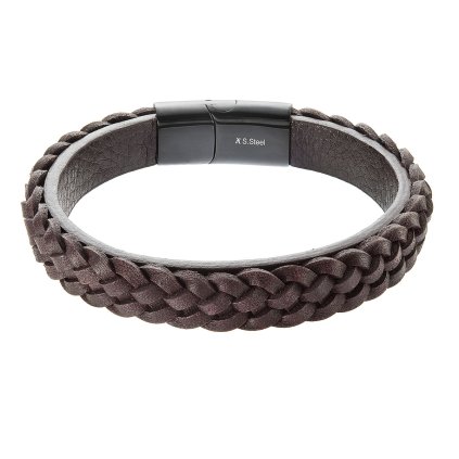 30221 naramok pansky z recykel kuze zapletené vrkoč 43026 3 hnedy